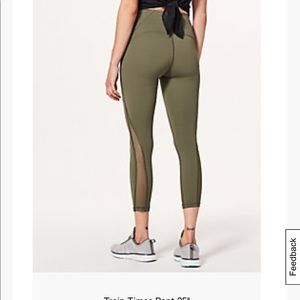 NWOT Lululemon train times olive sage pants size 6